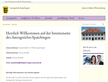 Tablet Screenshot of amtsgericht-spaichingen.de